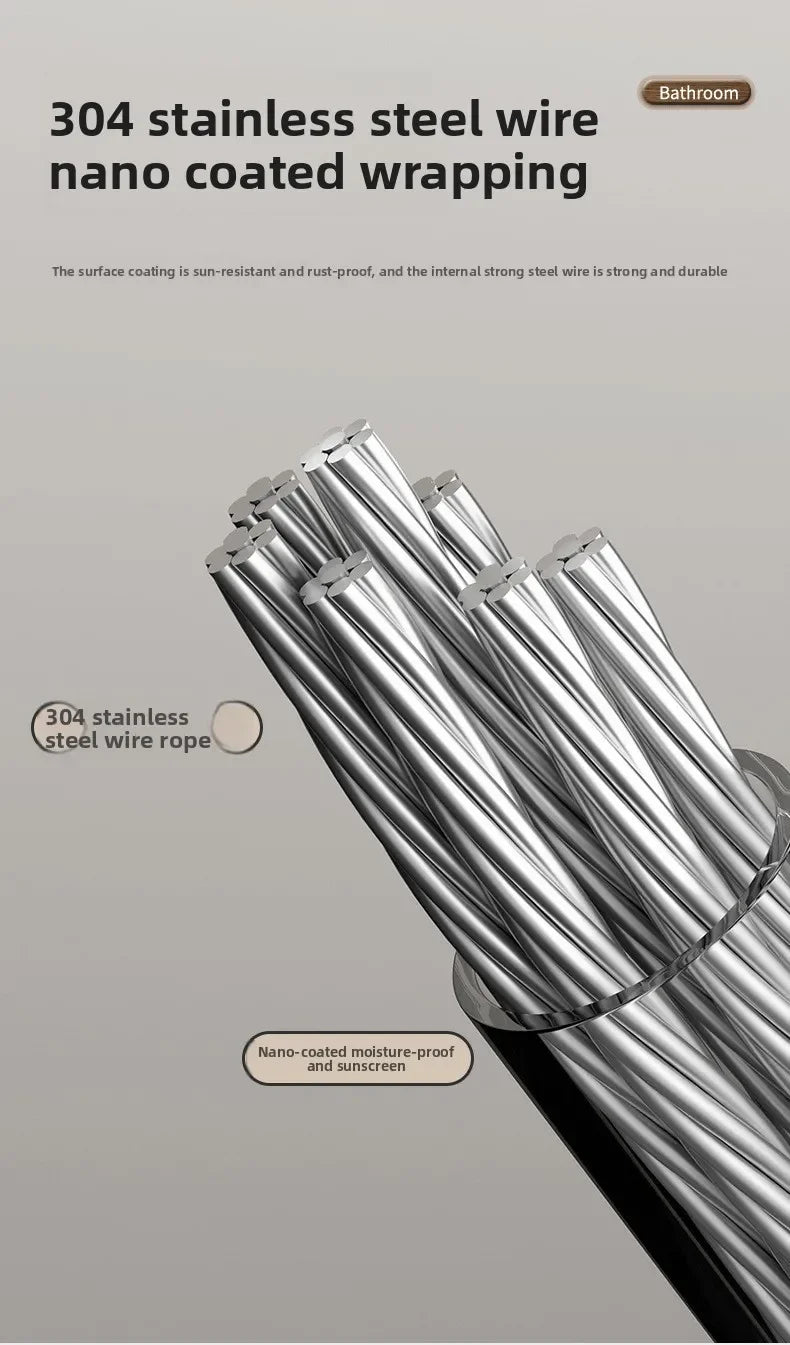 304 stainless steel wire with nano coating wrapping on a gray background