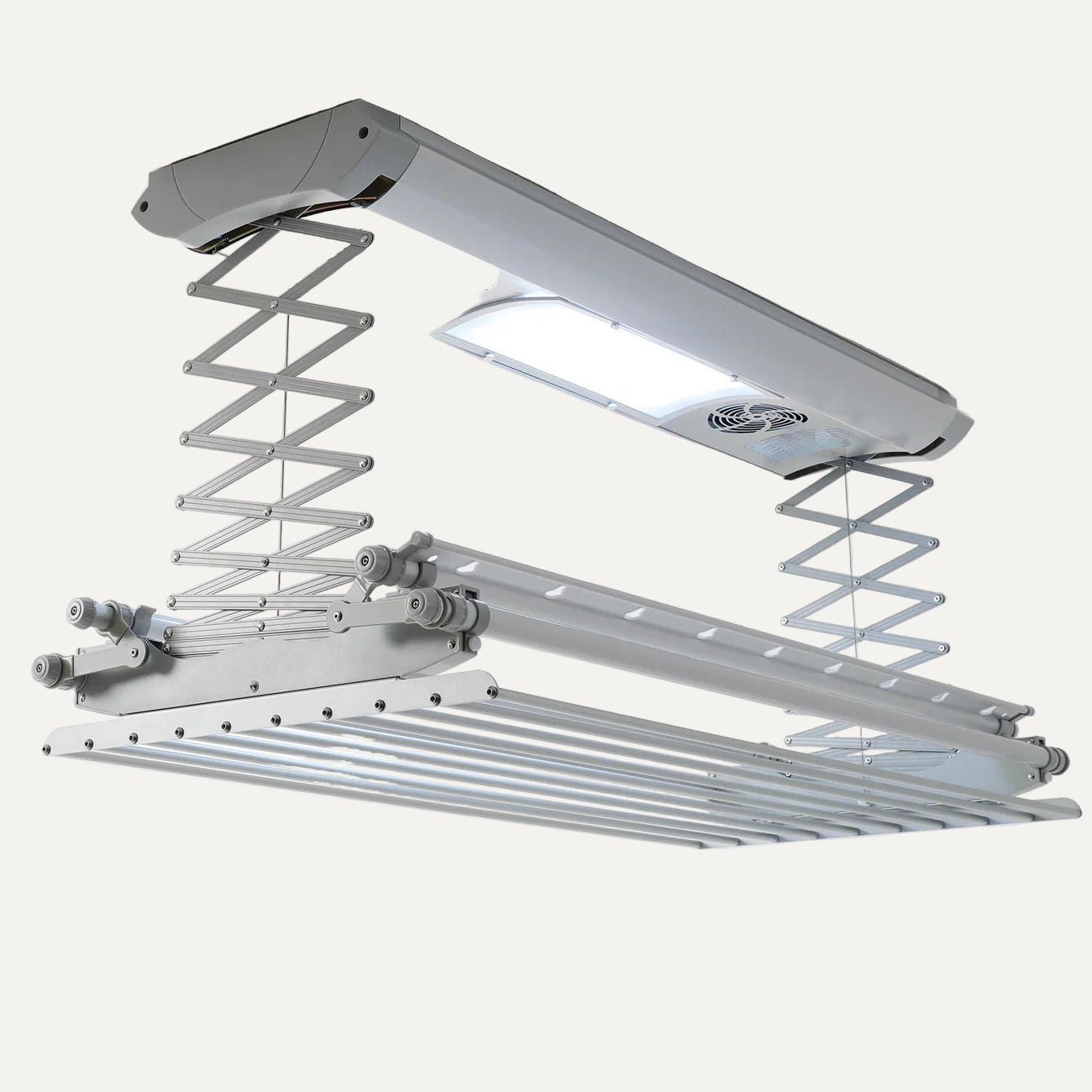 Ceiling Mounted Smart Electric Clothes Airer on a white background