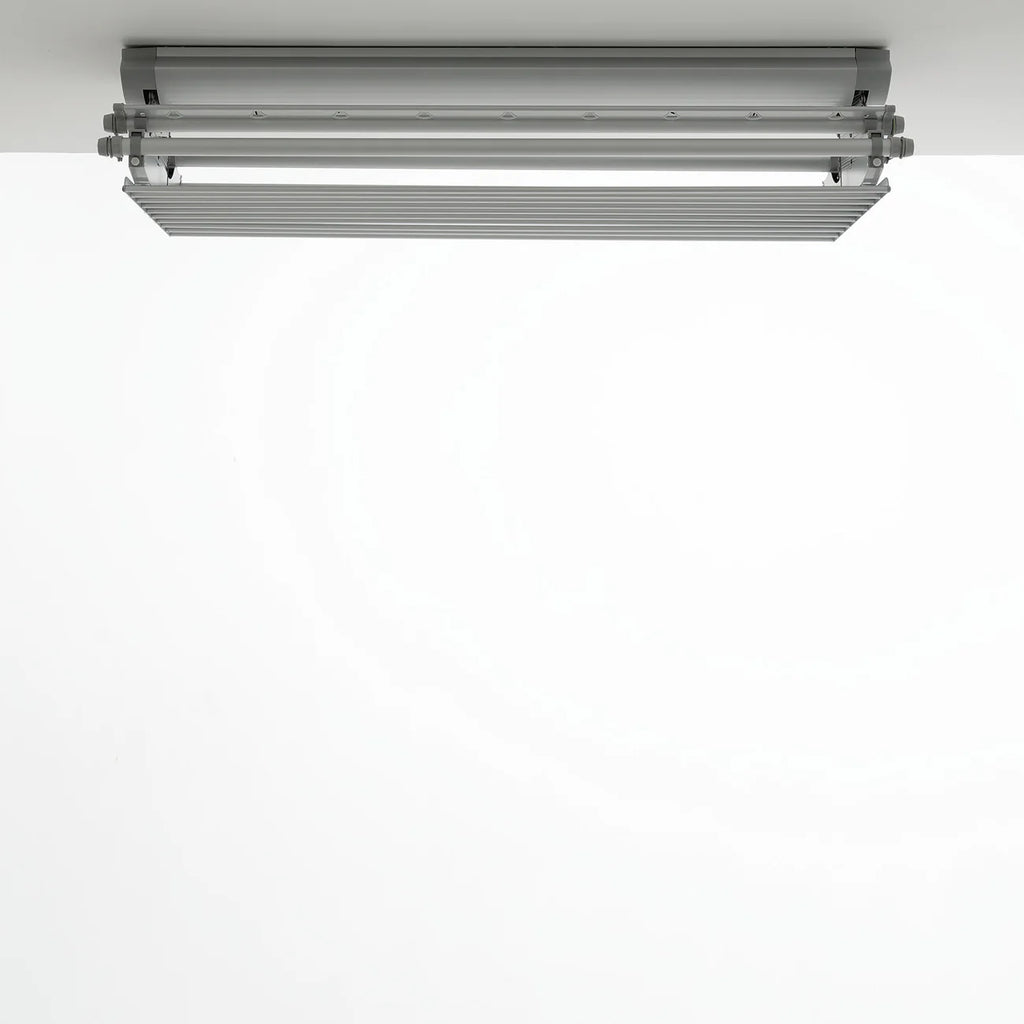 Electric Ceiling-mounted clothes airer on a white background