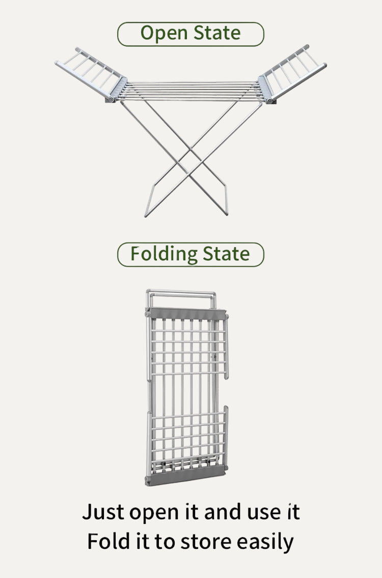 Illustration of a folding metal grid structure showing open and folded states.