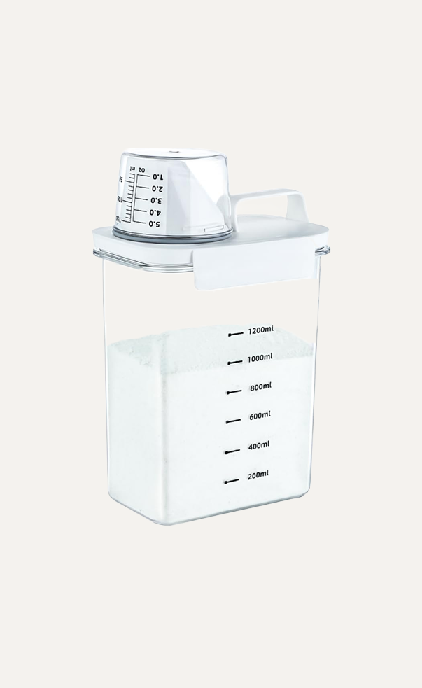 Refillable Laundry Detergent Dispenser on a white background