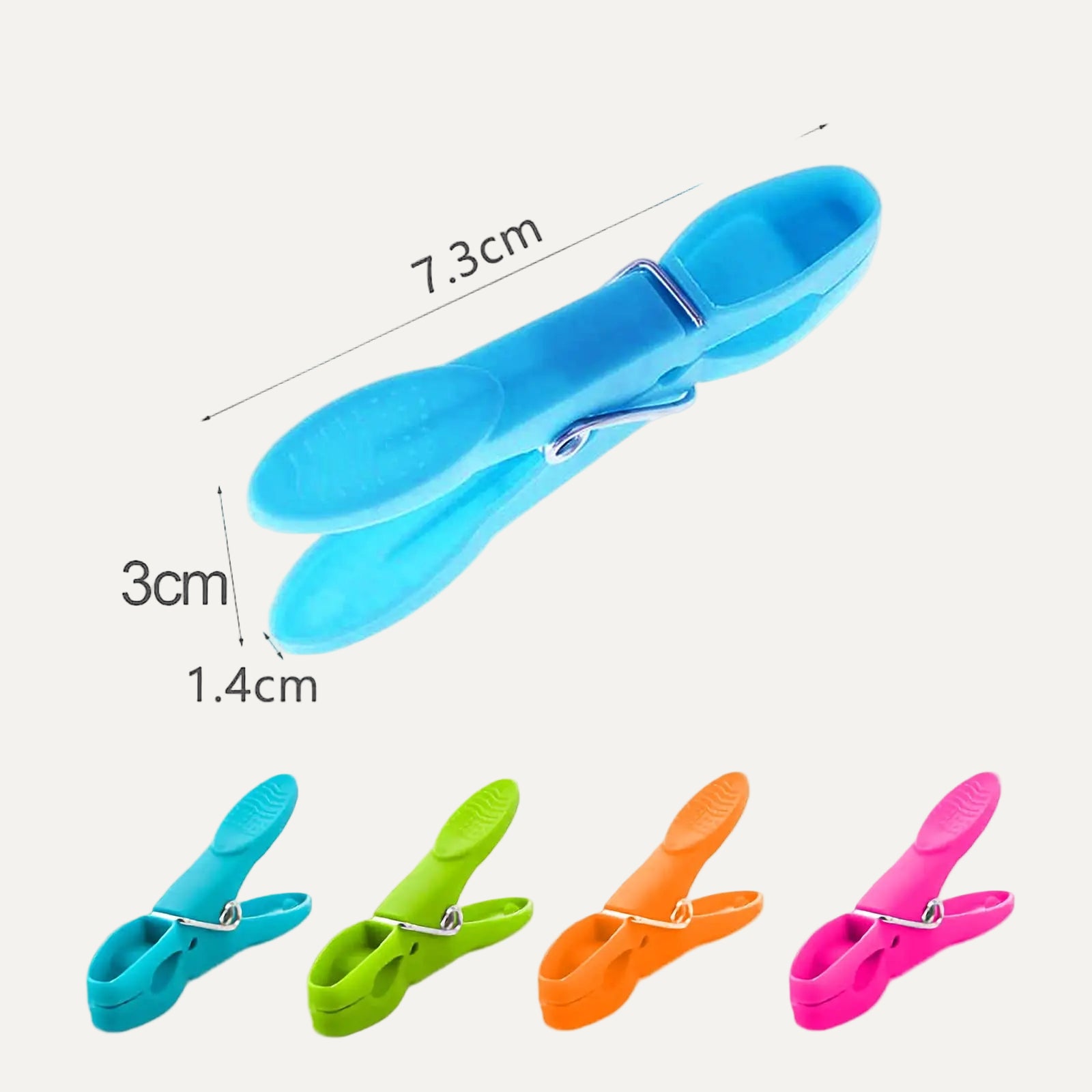 24-Pack Durable Plastic Clothes Pegs – Windproof Laundry Clips for Indoor & Outdoor Use