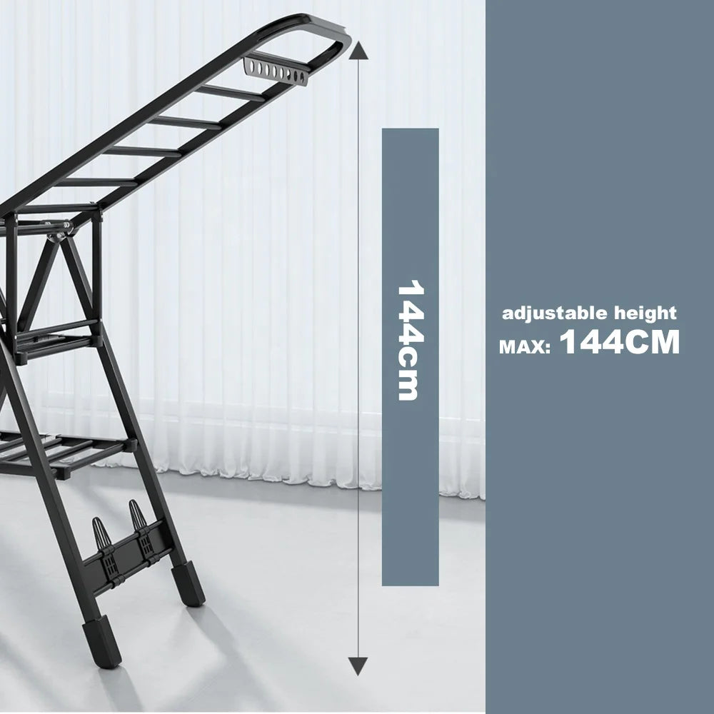 Aluminum Foldable Clothes Airer – Collapsible Portable Laundry Rack for Indoor & Outdoor Use