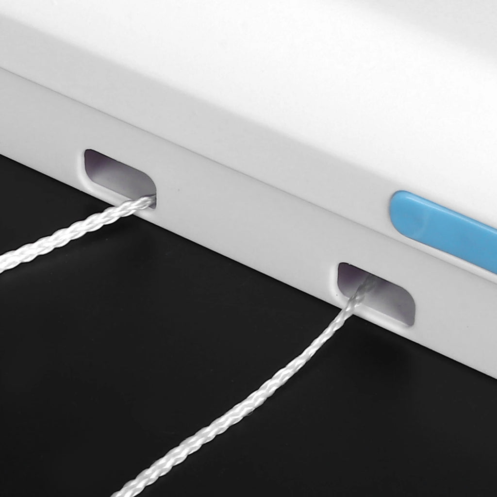 two clothing lines coming out of a white retractable clothesline